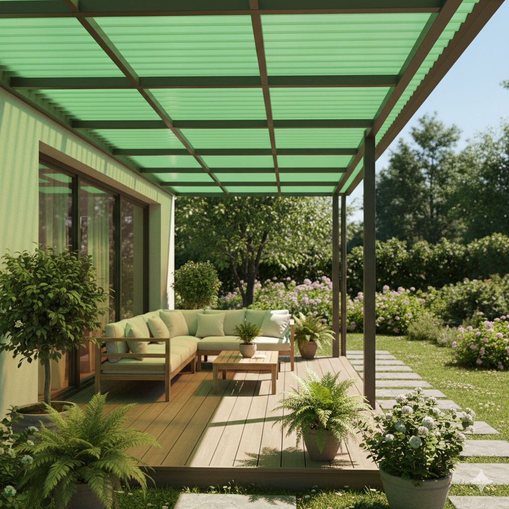pvc corrugated sheet （Green）