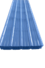 Blue pvc high trapezoid sheet