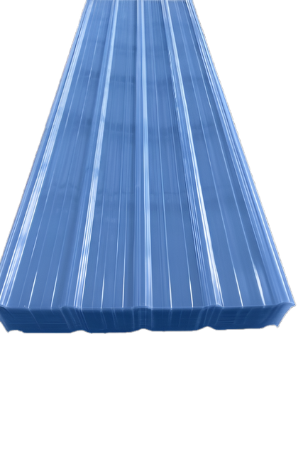 Blue pvc high trapezoid sheet