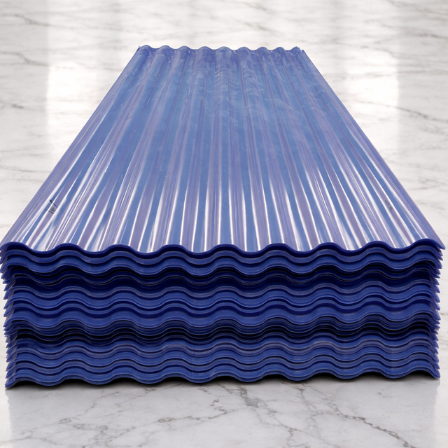 pvc corrugated sheet （Blue）
