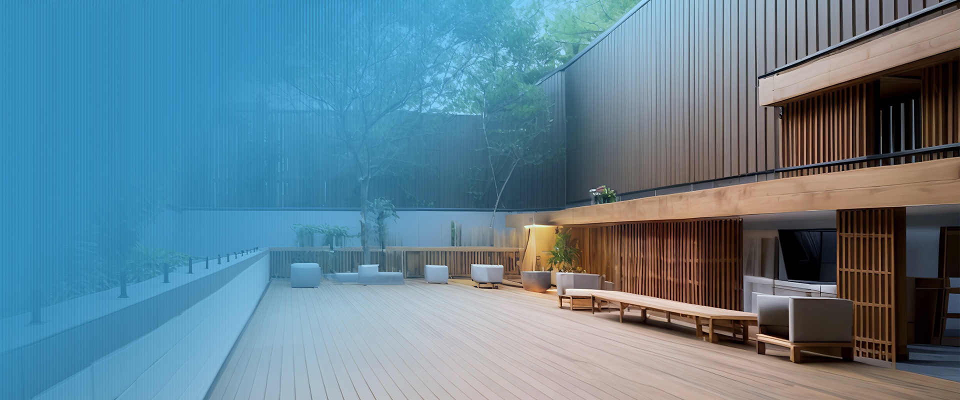WPC flooring living space